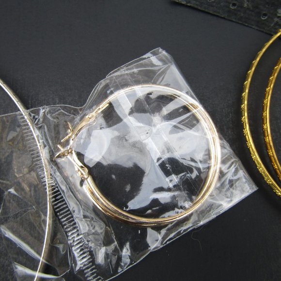Large Oversized Hoop Earrings 10 Pairs - Picture 8 of 8